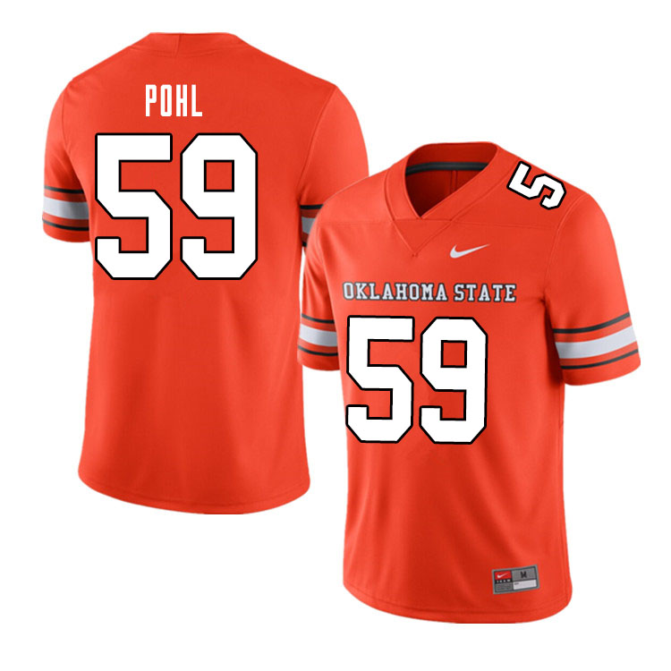 Men #59 Brady Pohl Oklahoma State Cowboys College Football Jerseys Sale-Alternate Orange - Click Image to Close
